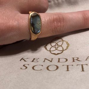 Kendra Scott rose gold abalone ring